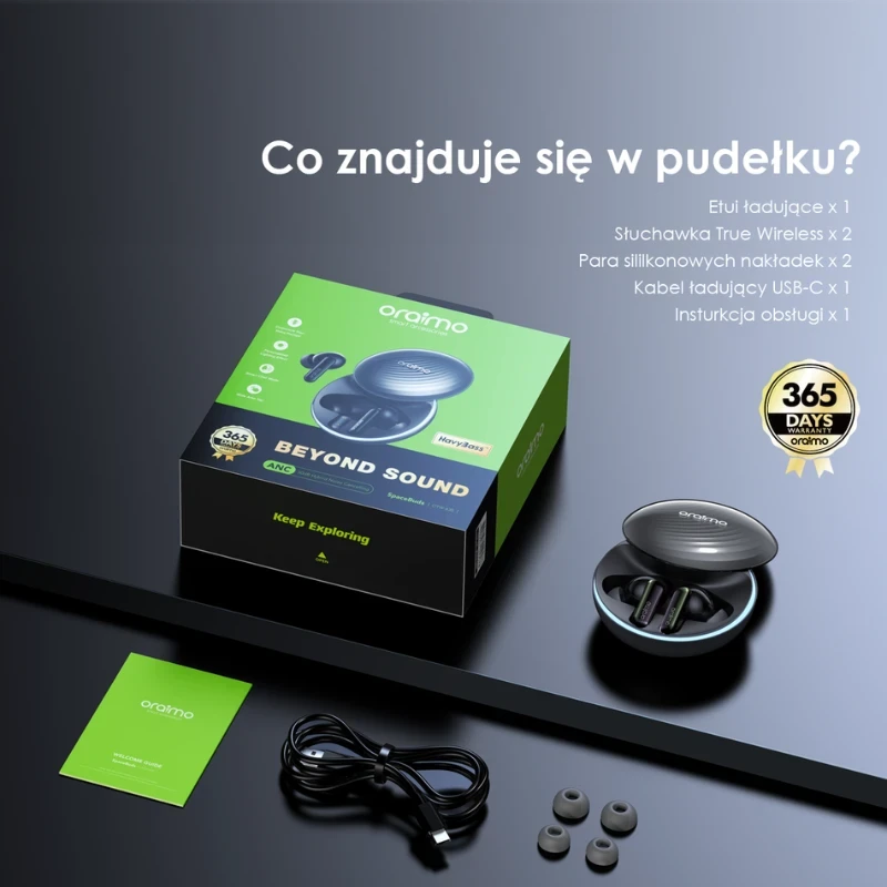 Oraimo słuchawki bezprzewodowe douszne FreePods 5