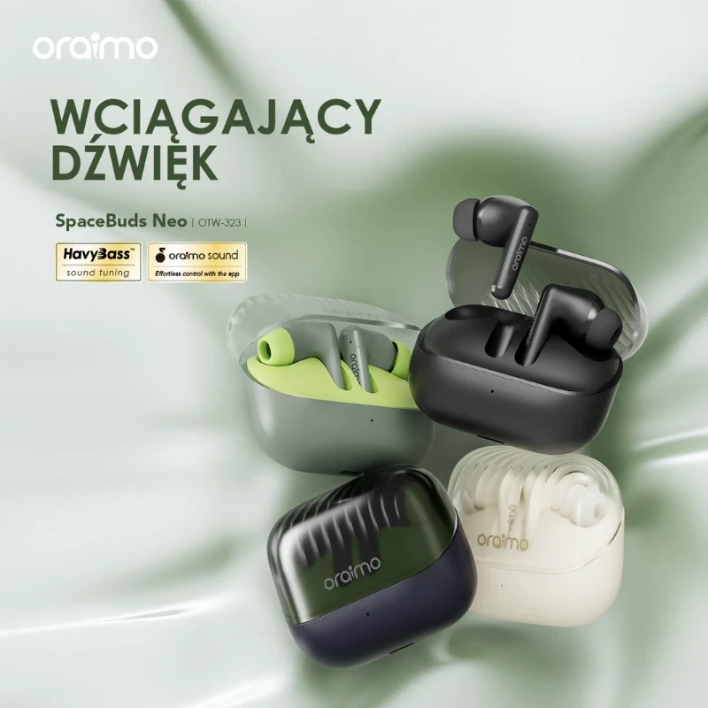 Oraimo słuchawki bezprzewodowe douszne SpaceBuds Neo Zielone