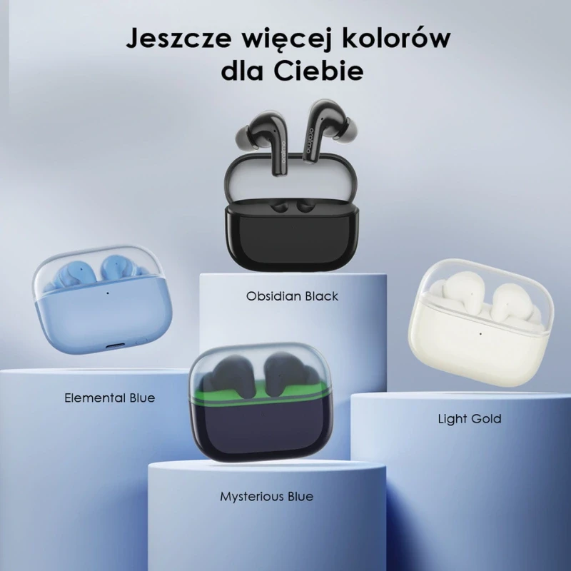 Oraimo słuchawki bezprzewodowe douszne SpaceBuds Z złote ANC