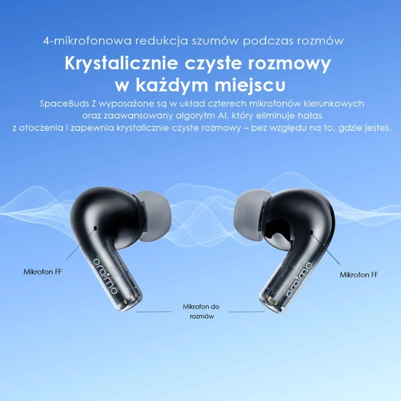 Oraimo słuchawki bezprzewodowe douszne SpaceBuds Z granatowe ANC