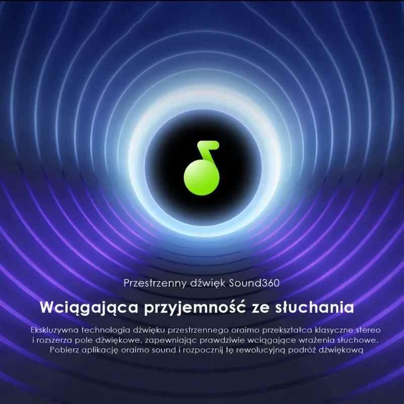 Oraimo słuchawki bezprzewodowe douszne SpaceBuds Z niebieskie ANC