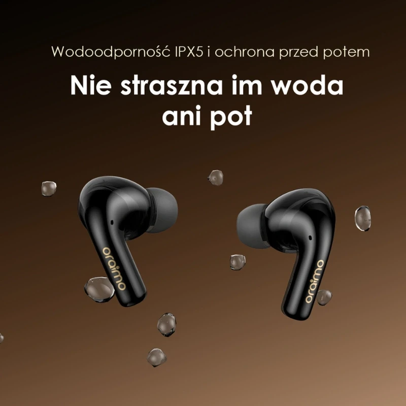 Oraimo słuchawki bezprzewodowe douszne SpaceBuds N ANC czarne