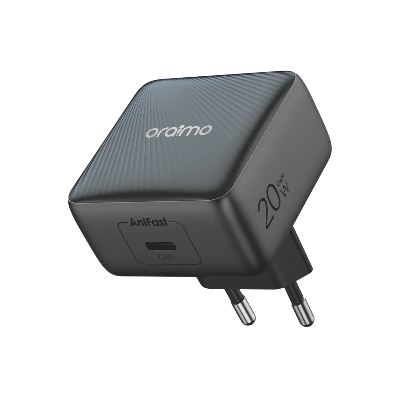 Oraimo ładowarka sieciowa 20 Chic Czarna GaN 20W kabel USB-C