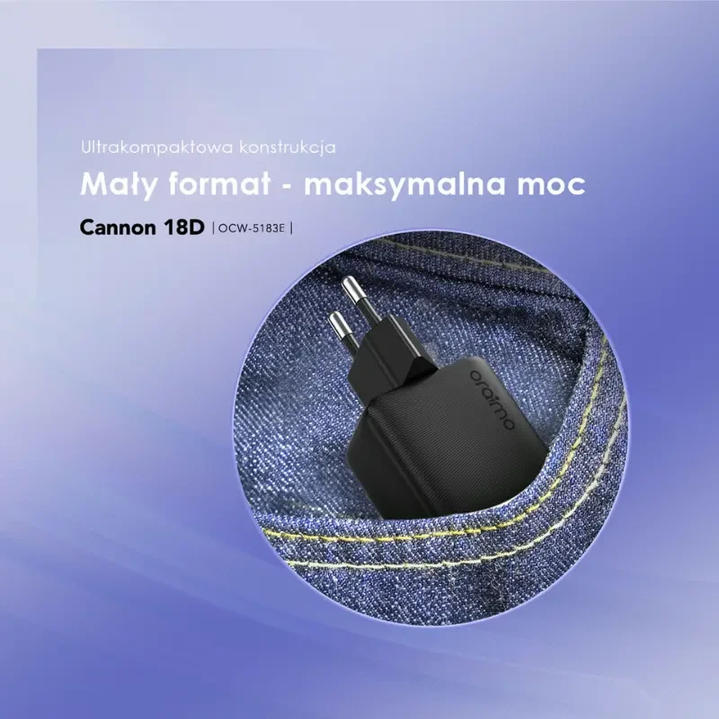 Oraimo Ładowarka sieciowa 18W USB-A + USB-C Cannon 18D
