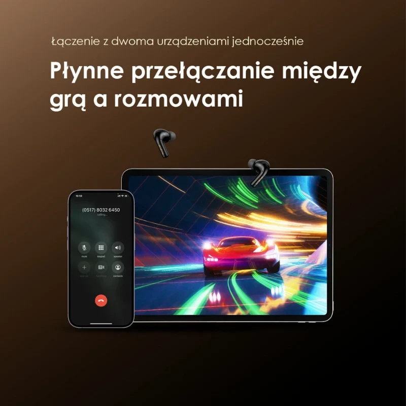 Oraimo słuchawki bezprzewodowe douszne SpaceBuds N ANC biała