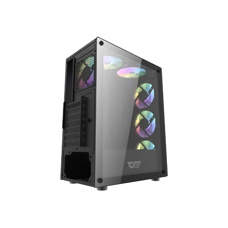 Obudowa Darkflash DK151 ATX Mid-Tower – 3x wentylatory RGB, szkło hartowane z boku
