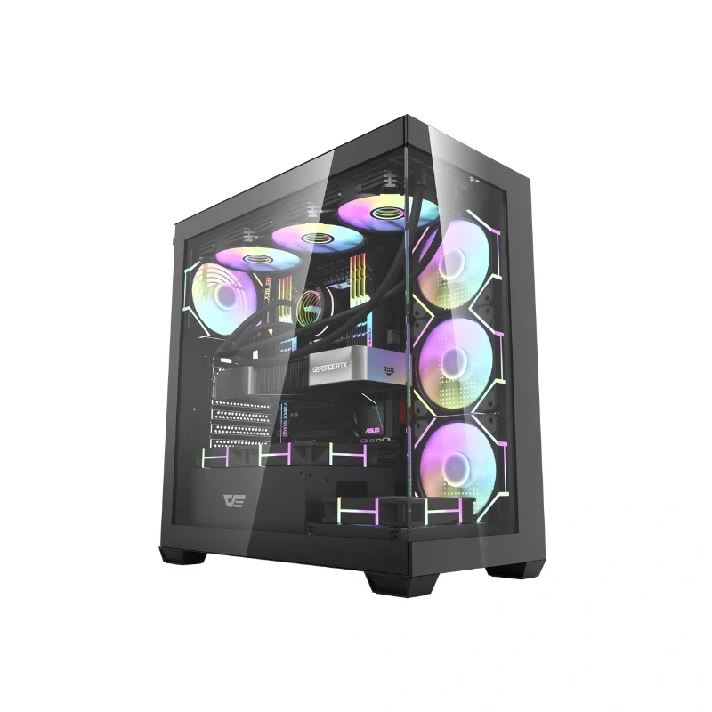 Obudowa Darkflash DS900 ATX Mid-Tower, szkło hartowane z rgb