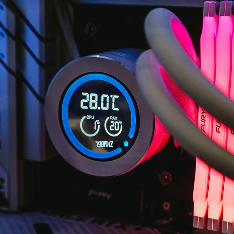 Chłodzenie wodne DN360D WHITE 360mm – Design ARGB, mocne chłodzenie CPU LCD wyświetlać