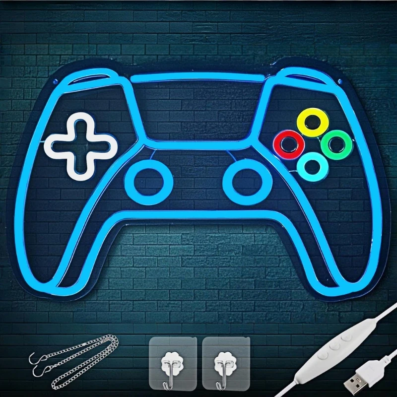 Neon-LED-PS5-Controller-Gamepad-Regulacja-jasności-USB-9.webp