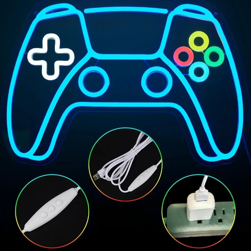 Neon-LED-PS5-Controller-Gamepad-Regulacja-jasności-USB-10.webp