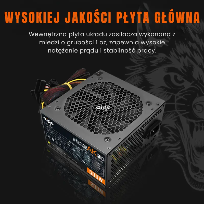 Wentylator w zasilaczu AIGO AK500
