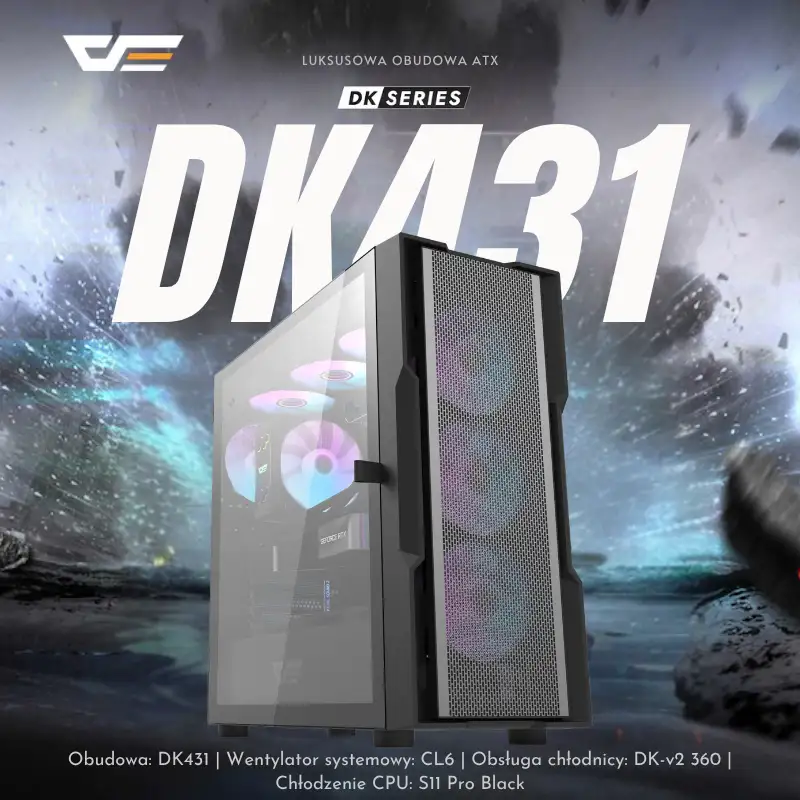 Obudowa komputerowa DarkFlash DK431 Mesh – maksymalna wentylacja i efektowny design
