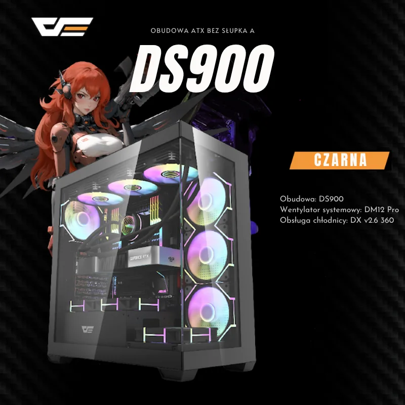 Obudowa komputerowa DarkFlash DS900 Black – przestrzeń, styl i zaawansowane chłodzenie