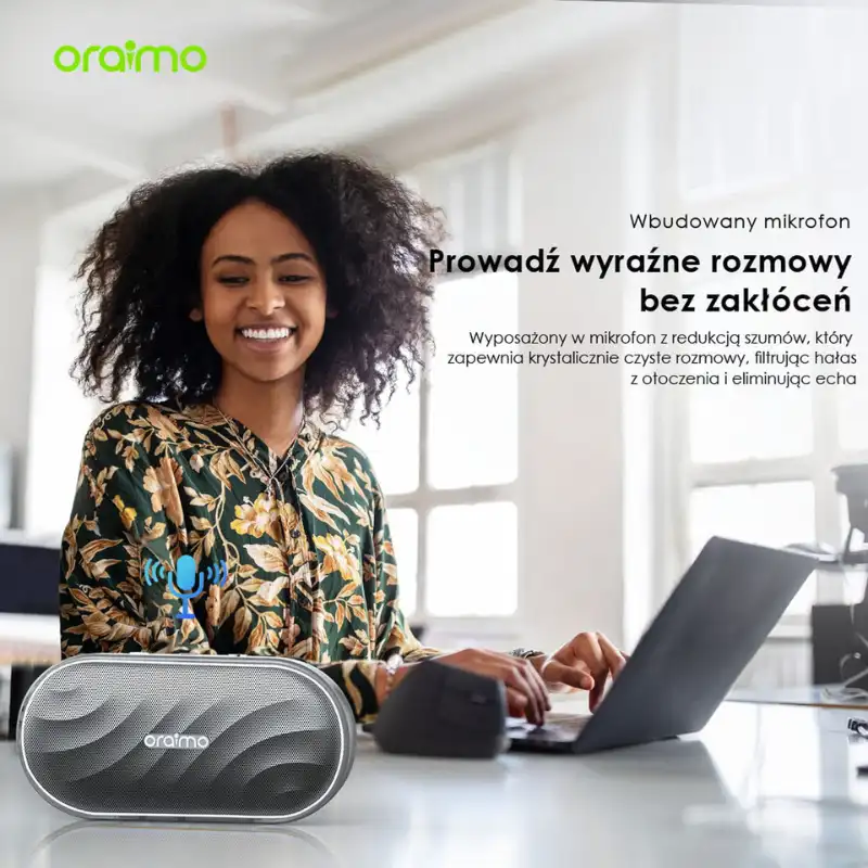 Oraimo Głośnik bezprzewodowy Bluetooth SpaceBox Szary