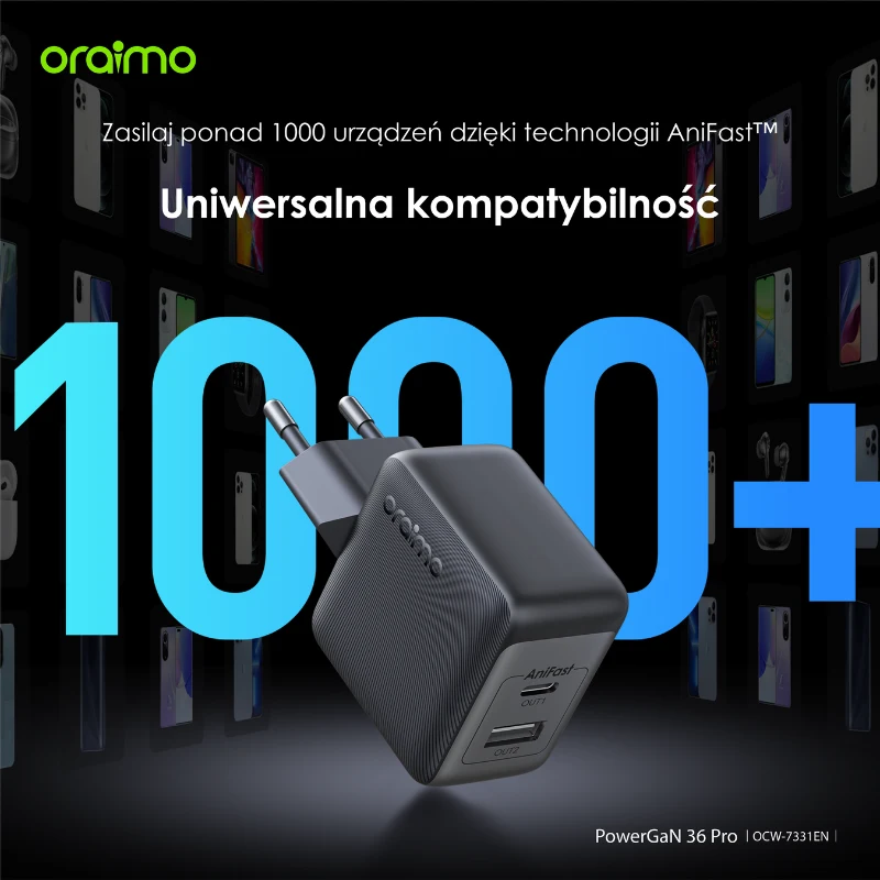 Kompatybilność Oraimo GaN 33W